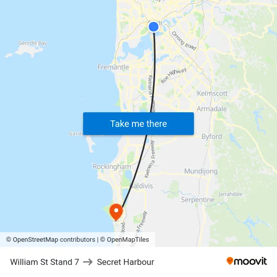 William St Stand 7 to Secret Harbour map