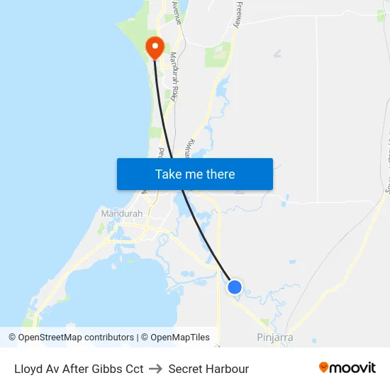 Lloyd Av After Gibbs Cct to Secret Harbour map