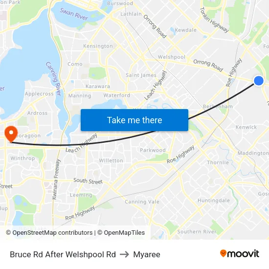 Bruce Rd After Welshpool Rd to Myaree map
