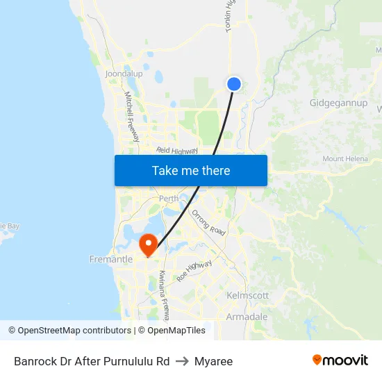 Banrock Dr After Purnululu Rd to Myaree map
