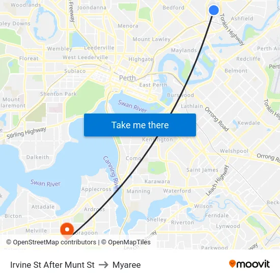 Irvine St After Munt St to Myaree map