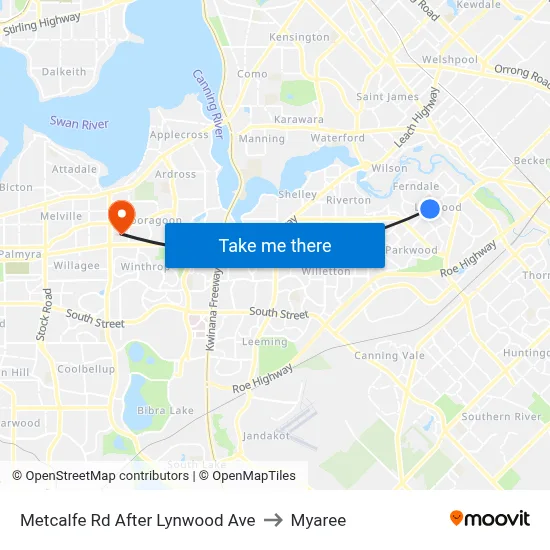 Metcalfe Rd After Lynwood Ave to Myaree map