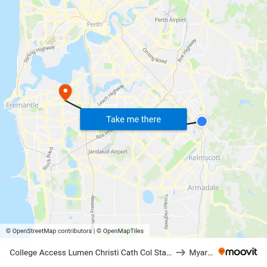 College Access Lumen Christi Cath Col Stand 4 to Myaree map