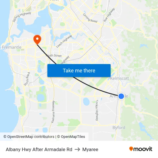 Albany Hwy After Armadale Rd to Myaree map