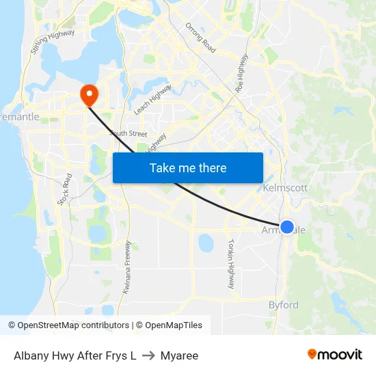 Albany Hwy After Frys L to Myaree map