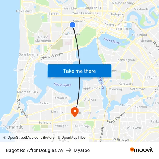 Bagot Rd After Douglas Av to Myaree map