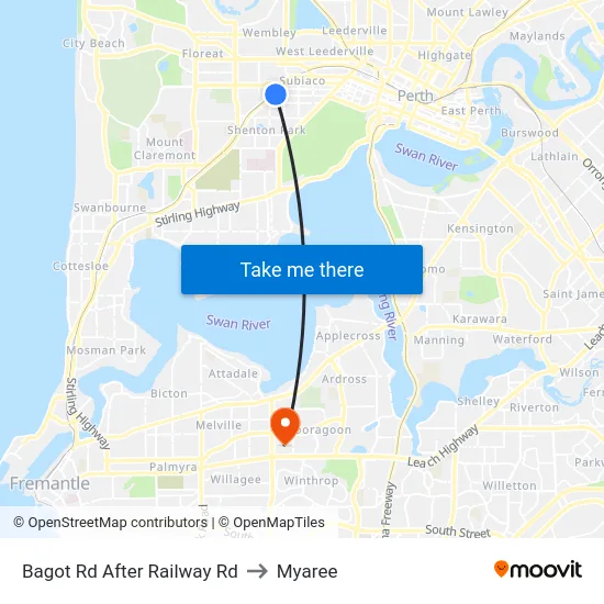 Bagot Rd After Railway Rd to Myaree map