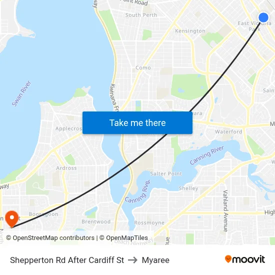 Shepperton Rd After Cardiff St to Myaree map