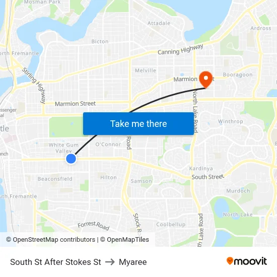 South St After Stokes St to Myaree map