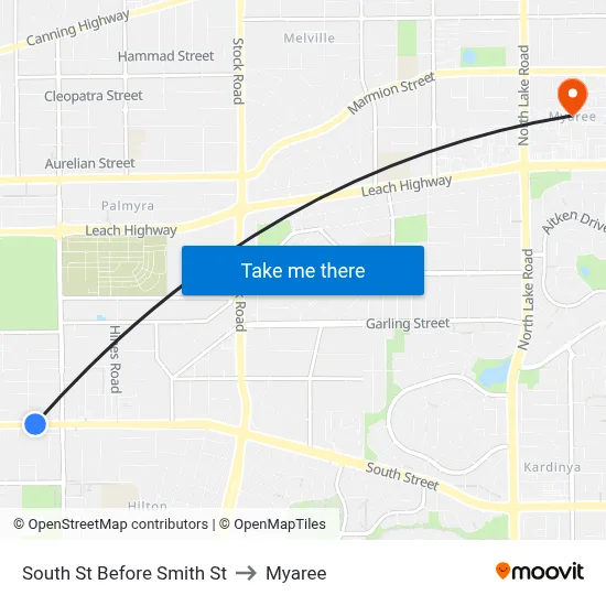 South St Before Smith St to Myaree map