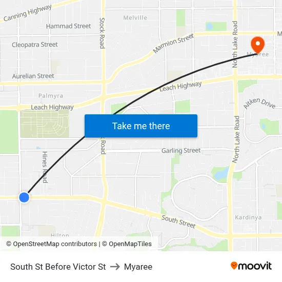 South St Before Victor St to Myaree map