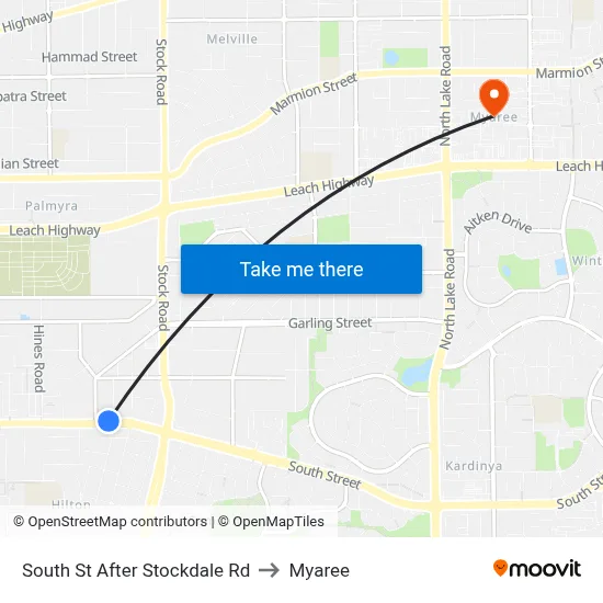 South St After Stockdale Rd to Myaree map
