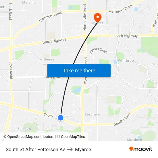 South St After Petterson Av to Myaree map