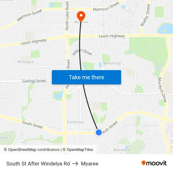South St After Windelya Rd to Myaree map