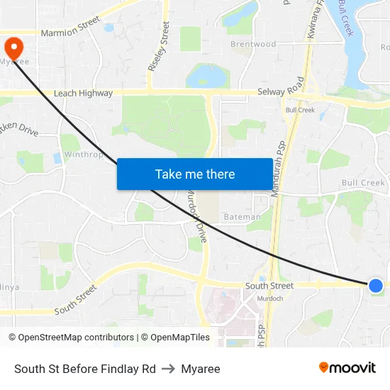 South St Before Findlay Rd to Myaree map