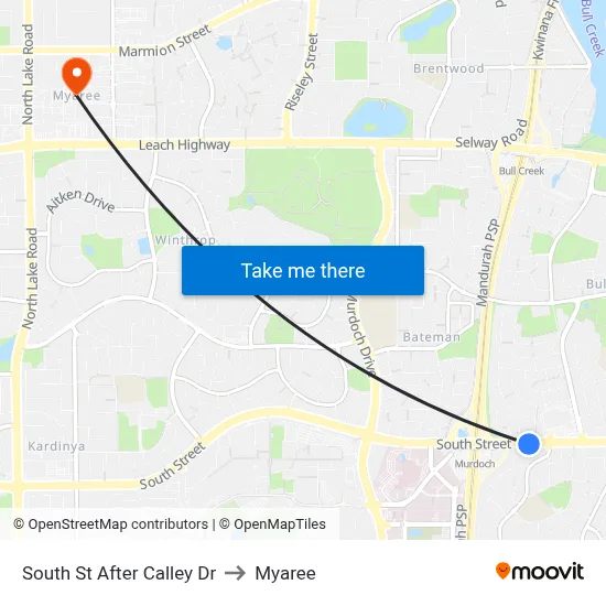 South St After Calley Dr to Myaree map