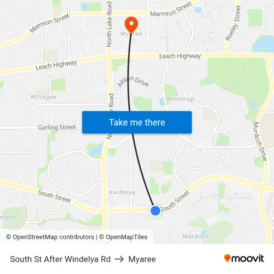 South St After Windelya Rd to Myaree map
