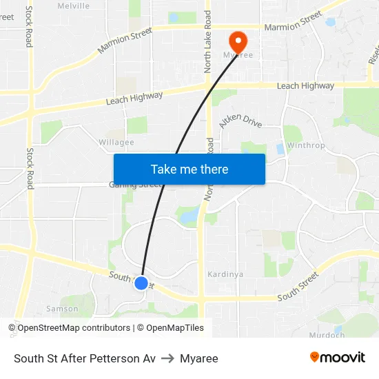 South St After Petterson Av to Myaree map