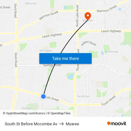 South St Before Mccombe Av to Myaree map
