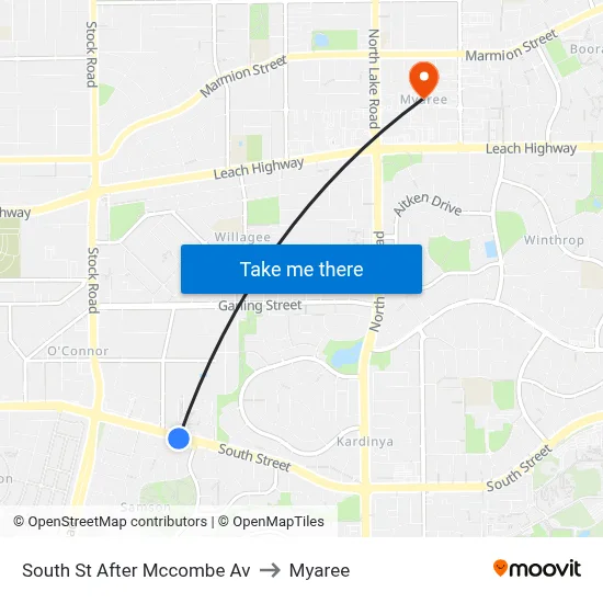 South St After Mccombe Av to Myaree map