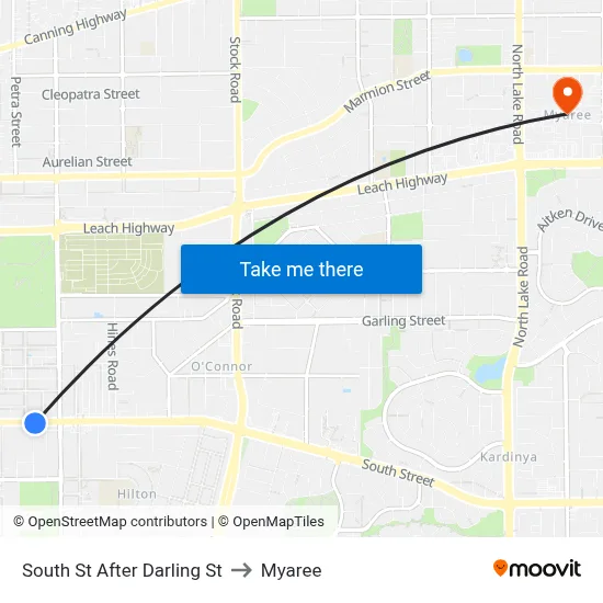 South St After Darling St to Myaree map