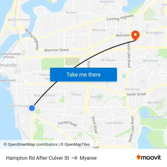Hampton Rd After Culver St to Myaree map