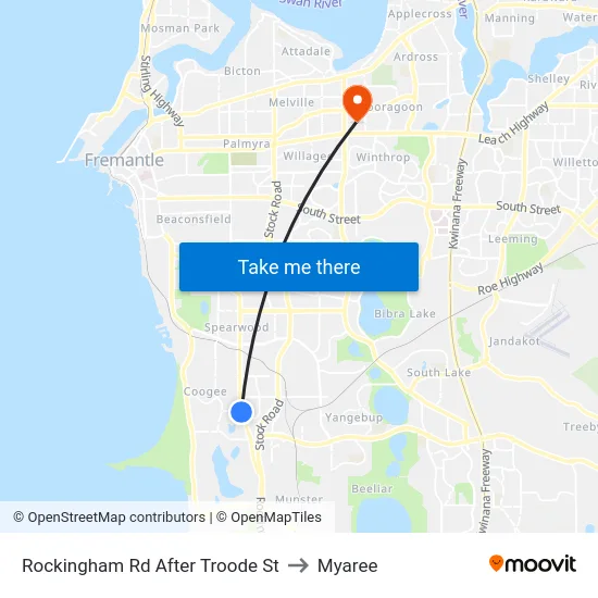 Rockingham Rd After Troode St to Myaree map