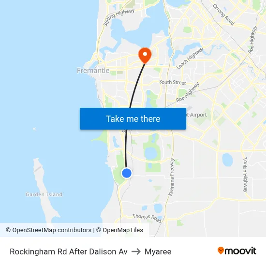 Rockingham Rd After Dalison Av to Myaree map