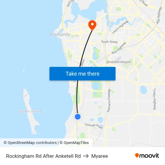 Rockingham Rd After Anketell Rd to Myaree map