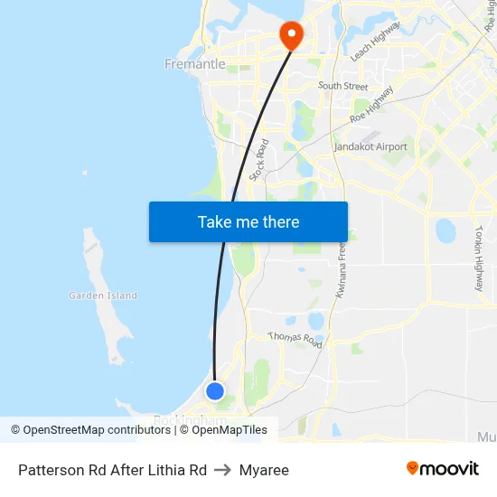 Patterson Rd After Lithia Rd to Myaree map