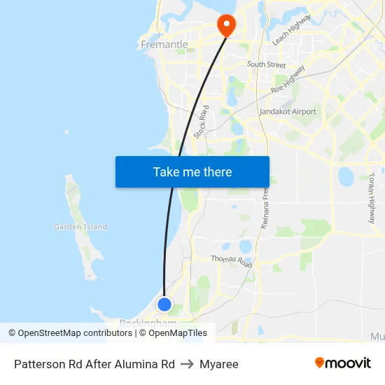 Patterson Rd After Alumina Rd to Myaree map