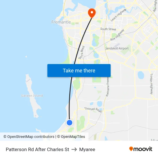 Patterson Rd After Charles St to Myaree map