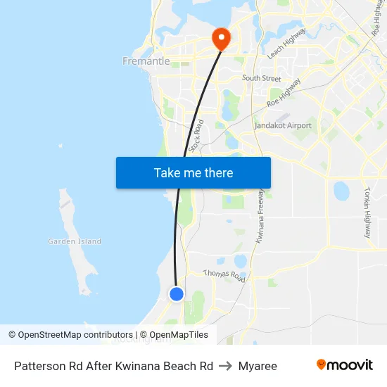 Patterson Rd After Kwinana Beach Rd to Myaree map
