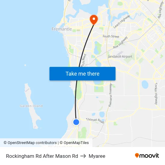 Rockingham Rd After Mason Rd to Myaree map