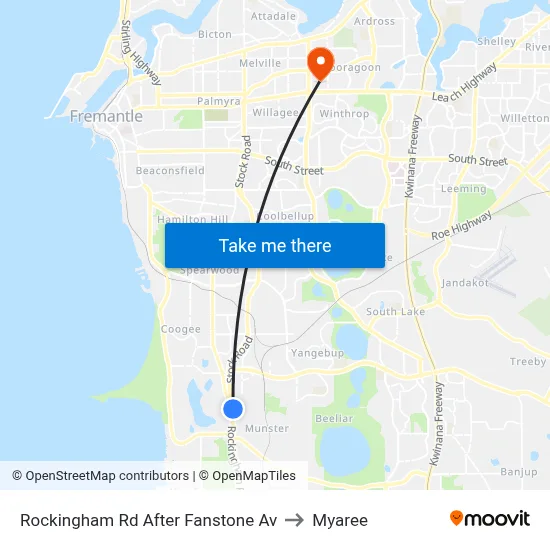 Rockingham Rd After Fanstone Av to Myaree map