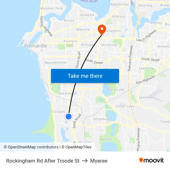 Rockingham Rd After Troode St to Myaree map