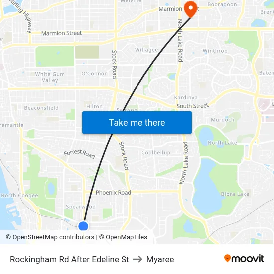 Rockingham Rd After Edeline St to Myaree map