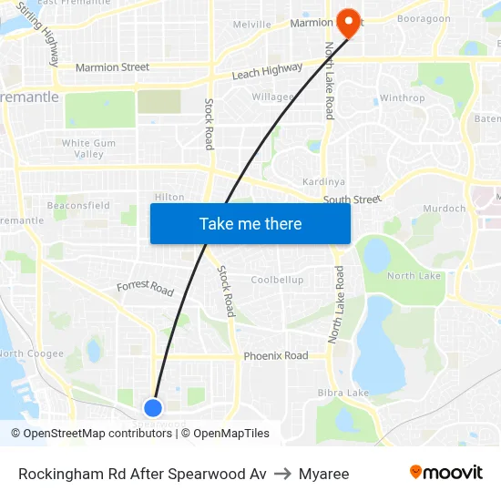 Rockingham Rd After Spearwood Av to Myaree map
