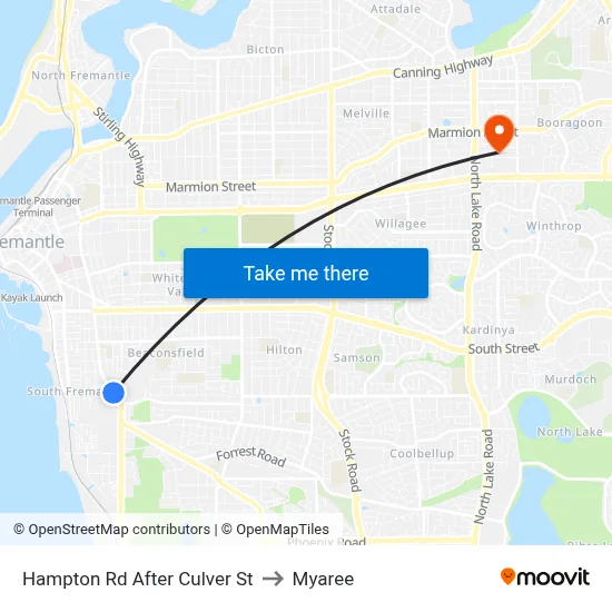 Hampton Rd After Culver St to Myaree map