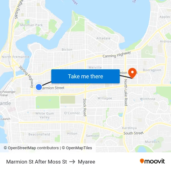 Marmion St After Moss St to Myaree map