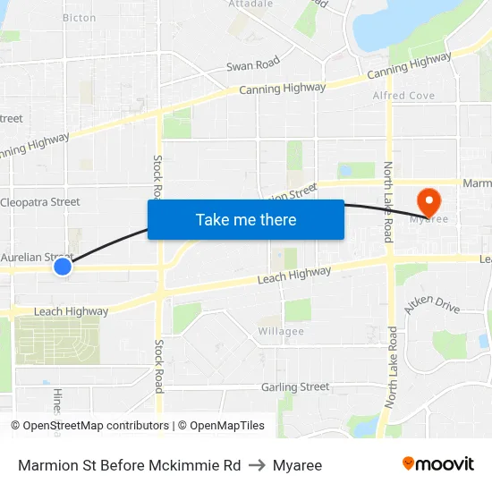 Marmion St Before Mckimmie Rd to Myaree map