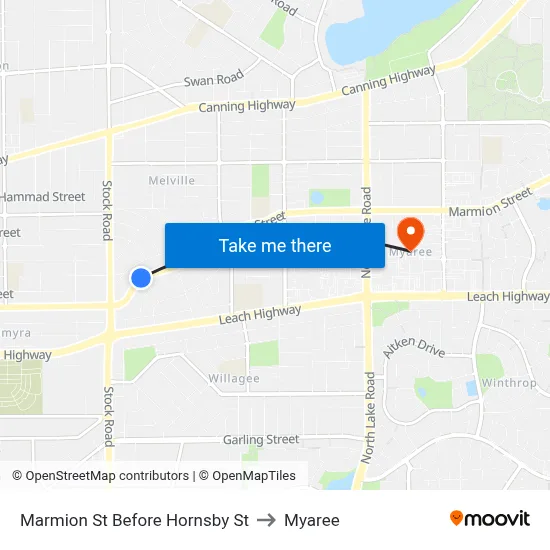Marmion St Before Hornsby St to Myaree map