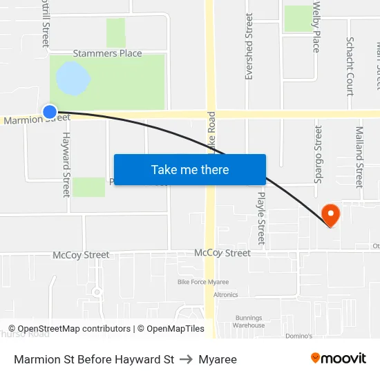 Marmion St Before Hayward St to Myaree map