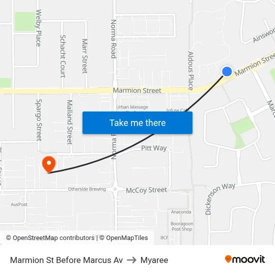 Marmion St Before Marcus Av to Myaree map