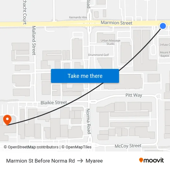 Marmion St Before Norma Rd to Myaree map