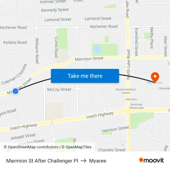 Marmion St After Challenger Pl to Myaree map