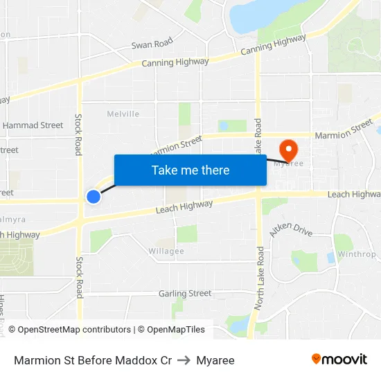 Marmion St Before Maddox Cr to Myaree map