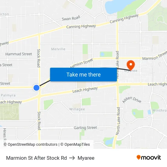 Marmion St After Stock Rd to Myaree map
