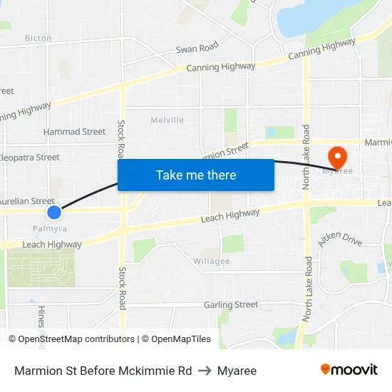 Marmion St Before Mckimmie Rd to Myaree map