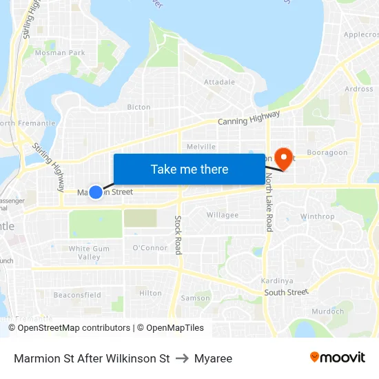 Marmion St After Wilkinson St to Myaree map